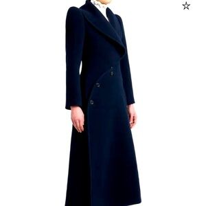 Alaia Navy Double-Breasted Coat
